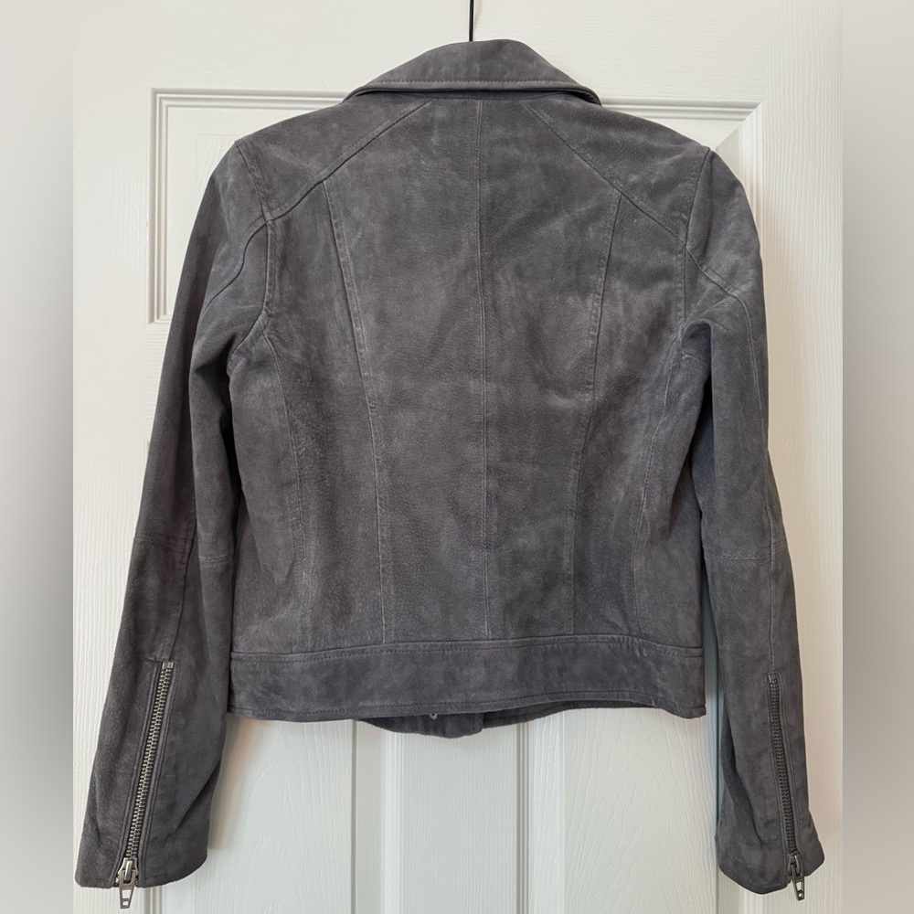 Blank NYC Gray Suede Leather Moto Jacket - Picture 5 of 5